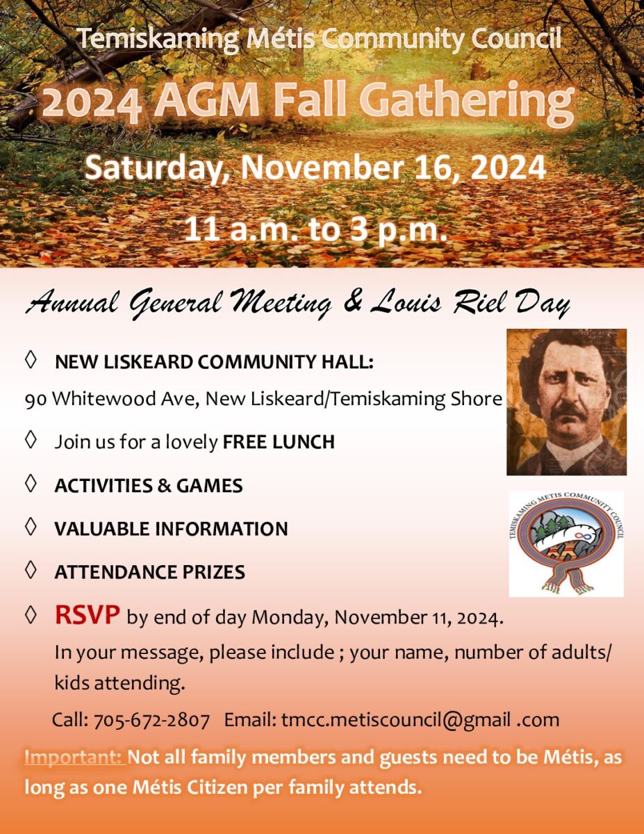 Temiskaming Métis Community Council 2024 AGM Fall Gathering